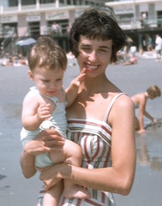 Tom as a toddler at the beach in Atlantic City, NJ